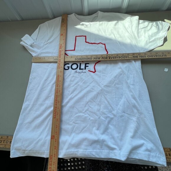 Swing Juice Texas Golf Tshirt Size Large White Cotton State Outline Unisex - Picture 5 of 7